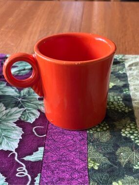 Fiestaware 1930's Red/Orange Tom & Jerry Mug with Loop Handle
